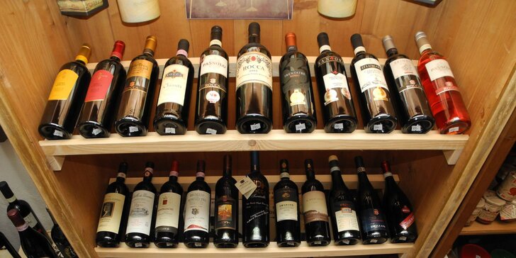 Degustace 12 stáčených italských vín pro jednu až čtyři osoby