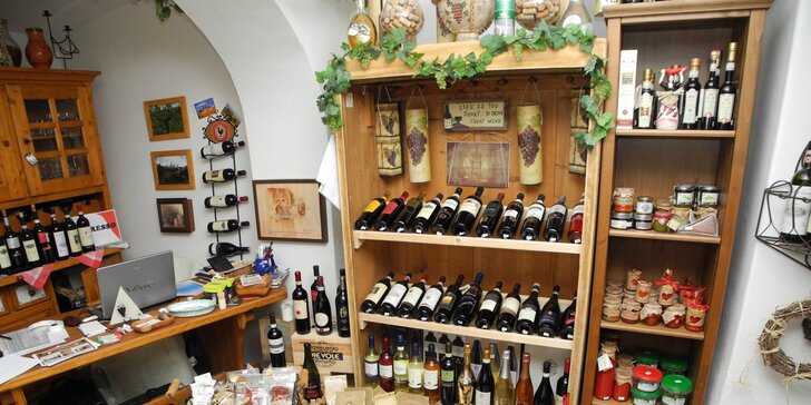 Degustace 11 stáčených italských vín pro jednu až čtyři osoby