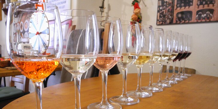 Degustace 11 stáčených italských vín pro jednu až čtyři osoby: 5 druhů