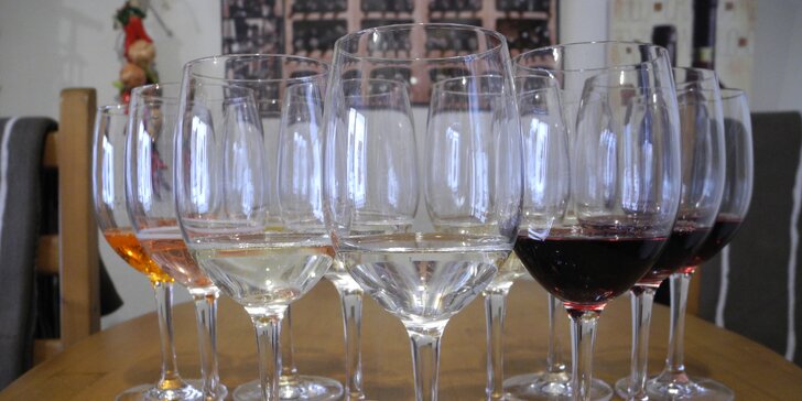 Degustace 11 stáčených italských vín pro jednu až čtyři osoby: 5 druhů