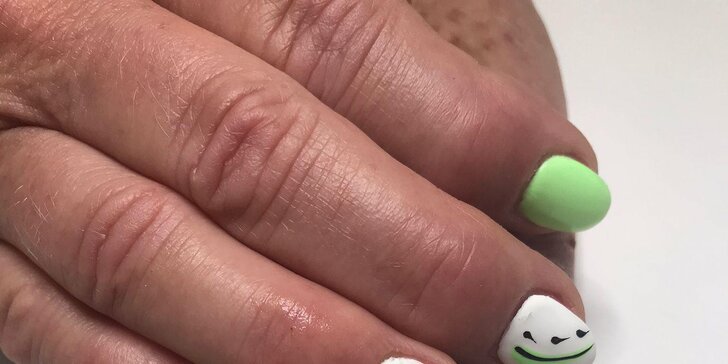Krásné ruce: P-shine manikúra, ruber gel, doplnění či nové gelové nehty