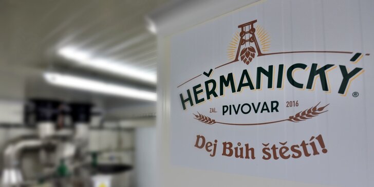 Prohlídka Heřmanického pivovaru s degustací mladých piv pro 1 i 2 osoby
