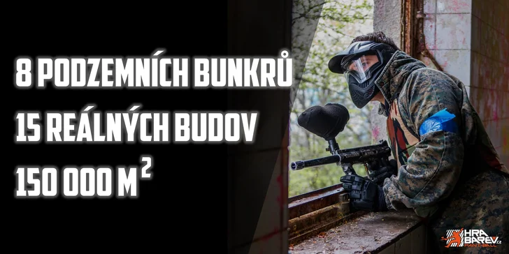 Paintball v největších areálech Evropy: akční hra plná taktiky a adrenalinu
