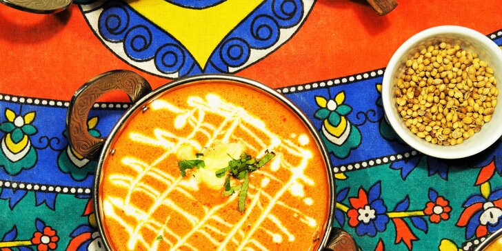 Dárkový poukaz na libovolné jídlo v indických restauracích Namaskar