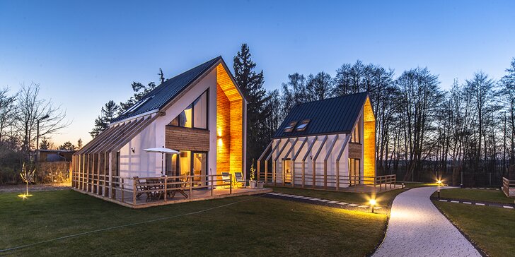 Dovolená na Baltu: moderní domky ve skandinávském stylu až pro 6 osob, okolo lesy, blízko k jezeru i moři