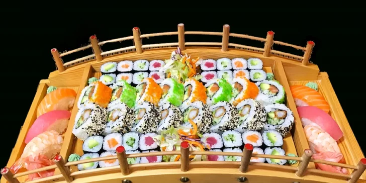 Sushi sety s 22–54 kousky: tuňák, losos, krevety a další dobroty