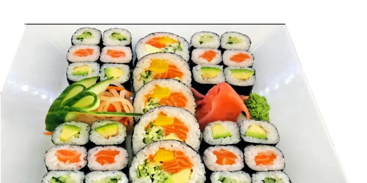 Sushi sety s 22–54 kousky: tuňák, losos, krevety a další dobroty