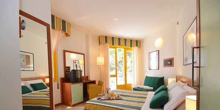 4* dovolená v Bibione: ubytování s bufetovou polopenzí, 300 m od pláže