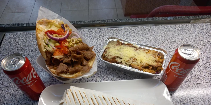 Šiš kebab, döner, dürüm i masový mix grill s přílohou pro 1 nebo 2 osoby