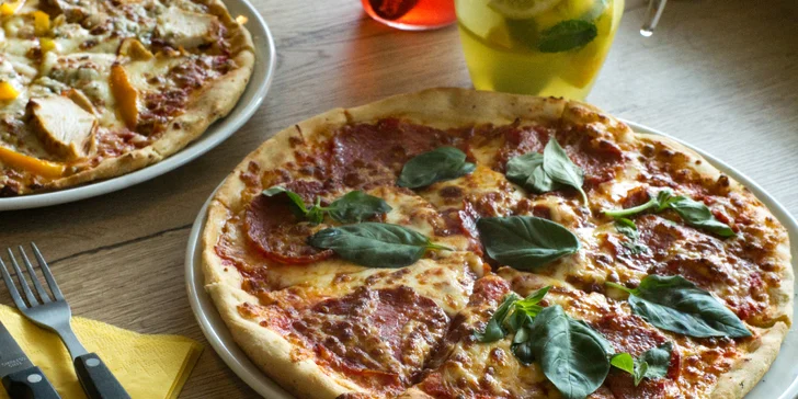 2x pizza dle výběru a domácí limonáda k tomu v Pizzerii Fontána