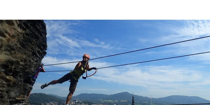 Bezpečný adrenalin při horolezení v Děčíně