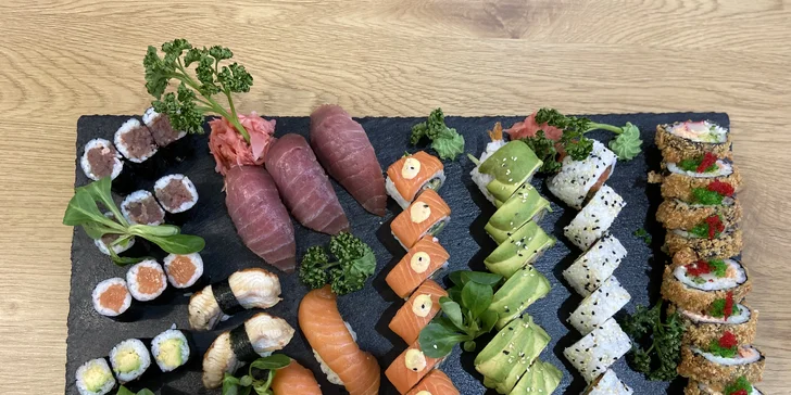 Sushi v centru Plzně: 16, 29 nebo 60 rolek s rybami i zeleninou