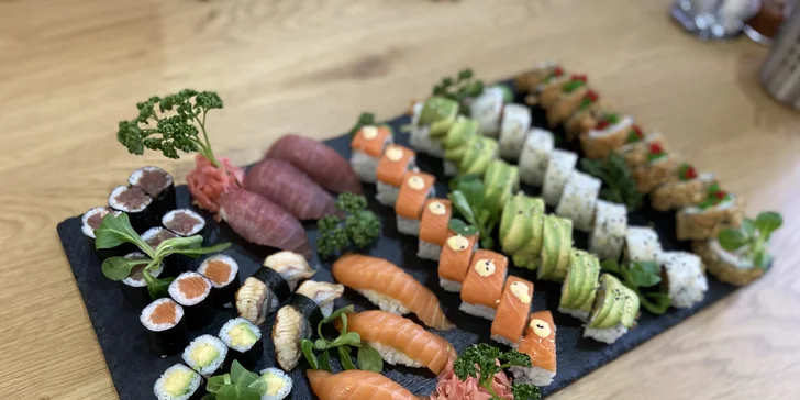 Sushi v centru Plzně: 16, 29 nebo 60 rolek s rybami i zeleninou