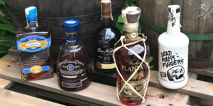 Řízená degustace pro jednoho i partu: 5 rumů z Kolumbie, Barbadosu i Kanárských ostrovů