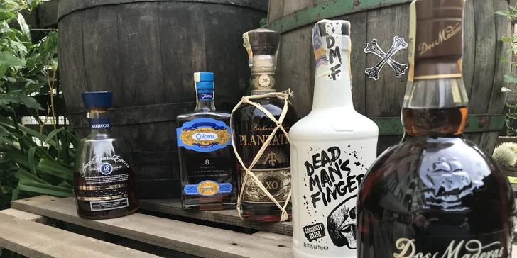 Řízená degustace pro jednoho i partu: 5 rumů z Kolumbie, Barbadosu i Kanárských ostrovů