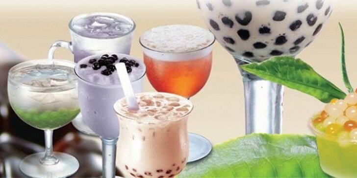 Exotické nápoje Bubble tea k odnesení s sebou v hodnotě 150 Kč. Až ČTYŘI teplé nápoje z Taiwanu s kuličkami manioku a extra velkým brčkem.