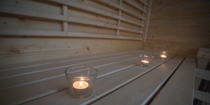 Romantika v privátním wellness: krb, sauna a vířivka na 4 hod. nebo celou noc
