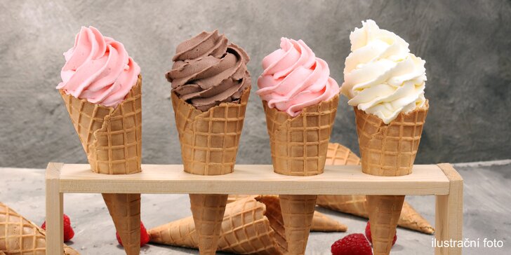 Prima jarní osvěžení: točená zmrzlina do kornoutu či kelímku v centru Plzně