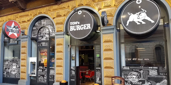 Otevřený voucher až na 2000 Kč na cokoliv v Tom's Burger Hybernská