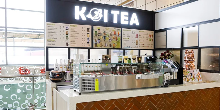 Mléčný i ovocný čaj Koi Tea dle výběru: passion fruit, mango, karamelový mléčný čaj i matcha latte