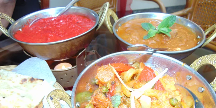 Degustační 4chodové indické menu Sampler pro dvě osoby