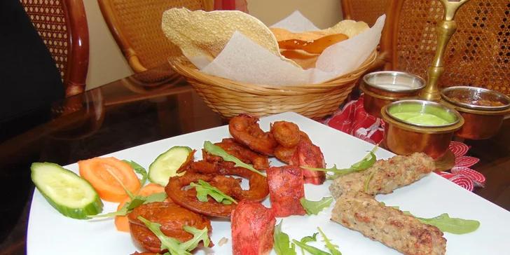 Degustační 4chodové indické menu Sampler pro dvě osoby