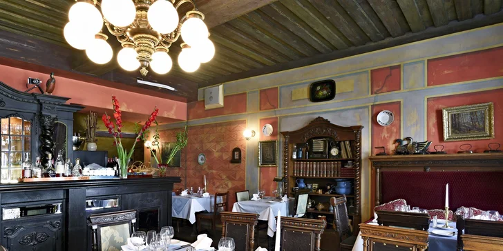 4chodové degustační menu pro dva v restauraci U Modré Kachničky