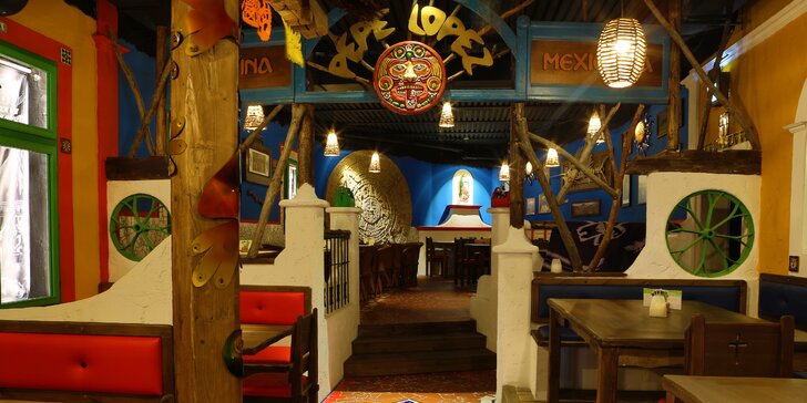 3chodové menu v mexické restauraci pro 2 osoby