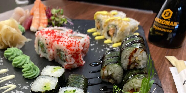 Sushi set z 28 kousků pro 2 osoby: Omakase aneb výběr šéfkuchaře