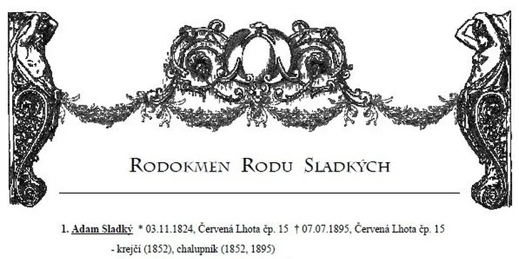 Rodokmen z otcovské nebo mateřské linie až do 5. generace i s přílohami a rodovým stromem