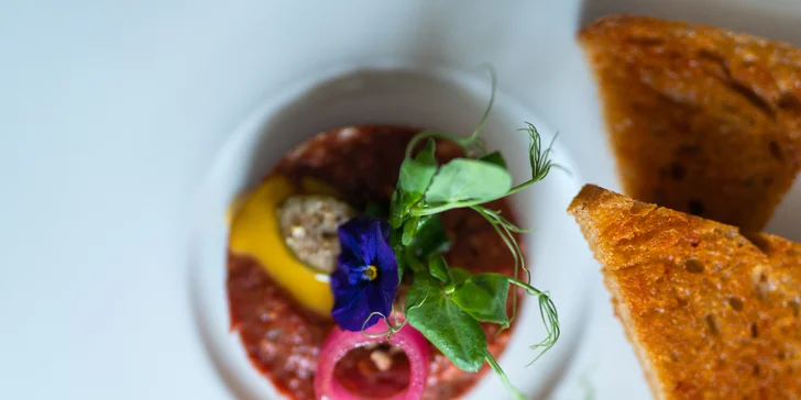 Degustační menu v klasicistním zámečku i vstup do wellness pro 2 osoby