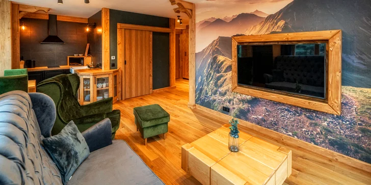 Luxusní pobyt v centru Zakopaného: moderní apartmány až pro 6 osob i neomezený wellness