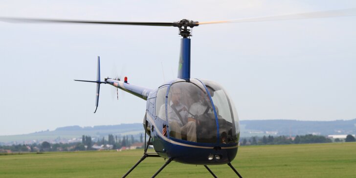 Vzrušující let vrtulníkem nad Kutnohorskem a Kolínskem pro 1 nebo 3 osoby