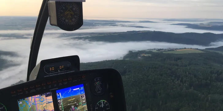 Pilotem vrtulníku na zkoušku: předletová příprava a 30min. let s instruktorem