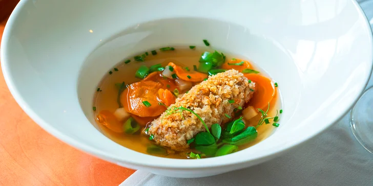 Degustační menu v klasicistním zámečku i vstup do wellness pro 2 osoby