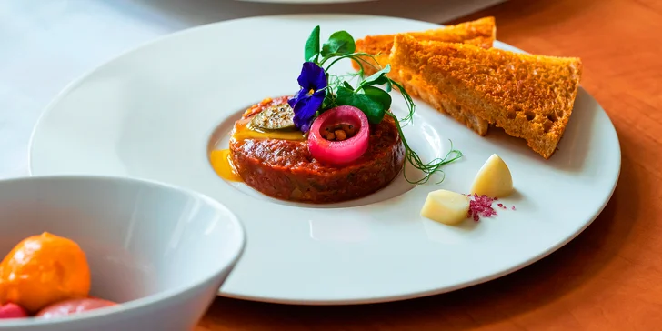 Degustační menu v klasicistním zámečku i vstup do wellness pro 2 osoby