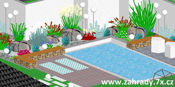 Okolí domu jako ze žurnálu: vizualizace zahrady od zkušených architektů