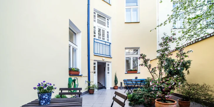 Královské Vinohrady až pro 6 osob: moderní apartmán s kuchyňkou a snídaně