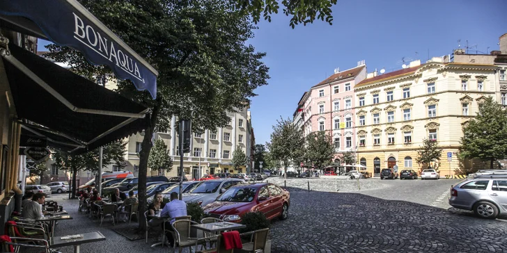 Královské Vinohrady až pro 6 osob: moderní apartmán s kuchyňkou a snídaně