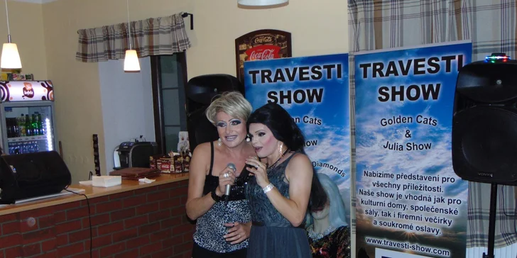 Vstupenka na 3hodinovou travesti show s Golden Cats: Zdiby a Město Touškov