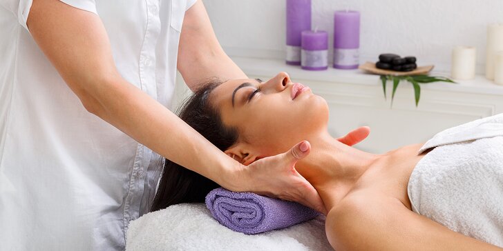 Rekondiční nebo relaxační masáž zad a šíje či celého těla vč. hlavy