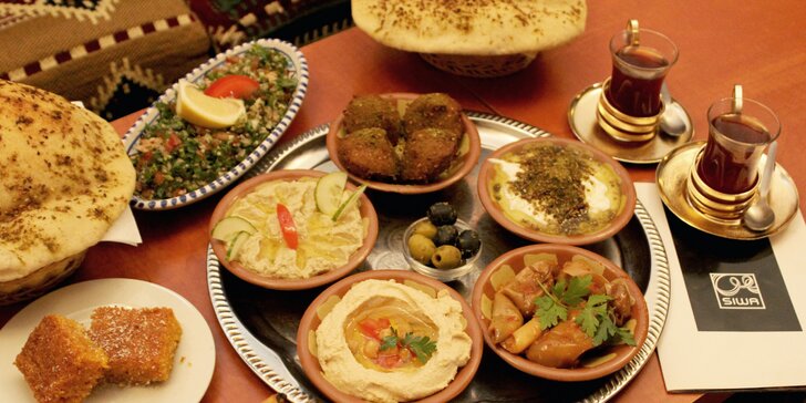 Tradiční gril a neopakovatelná chuť orientu: libanonské vegetariánské menu pro dva