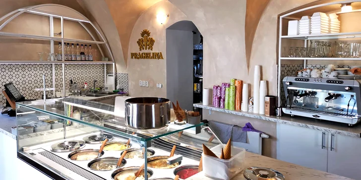 Italské gelato královské chuti i s kávou dle výběru u Pražského hradu