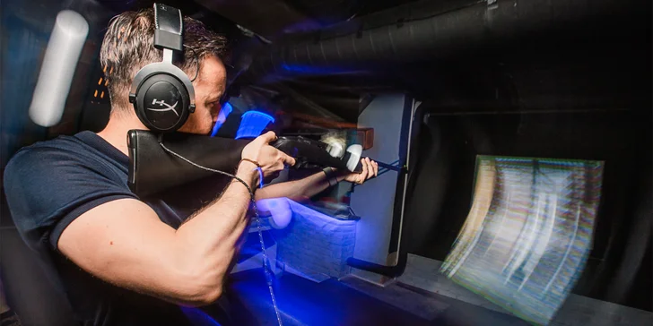 30 až 120 minut na laserovém střeleckém simulátoru až pro 10 hráčů