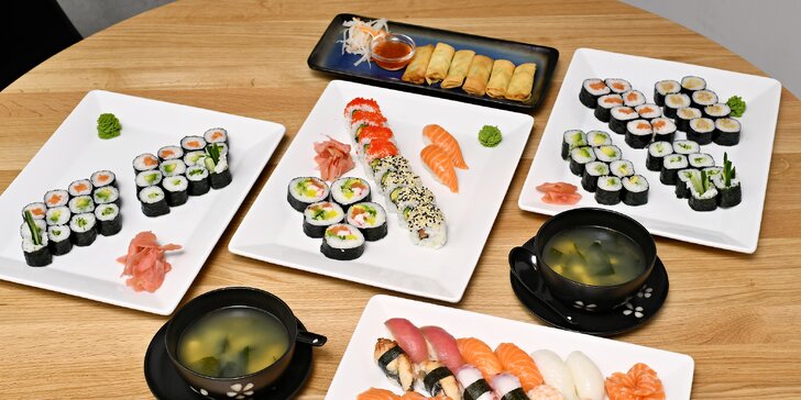 Do Karlína na Japonsko: 24–74 ks sushi i se závitky či salátem wakame