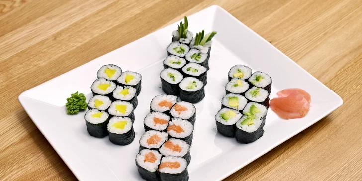 Japonsko v srdci Karlína: 24–74 kousků sushi i se závitky či salátem wakame