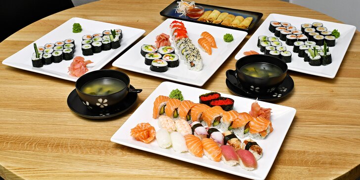 Do Karlína na Japonsko: 24–74 ks sushi i se závitky či salátem wakame