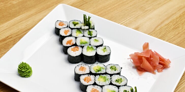Do Karlína na Japonsko: 24–74 ks sushi i se závitky či miso polévkou