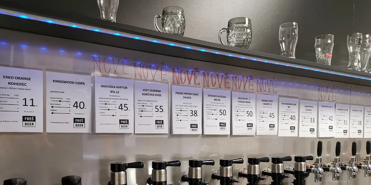 Otevřený voucher na 300 či 500 Kč na jakékoliv točené pivo či nealko z pivotéky Freš Beer