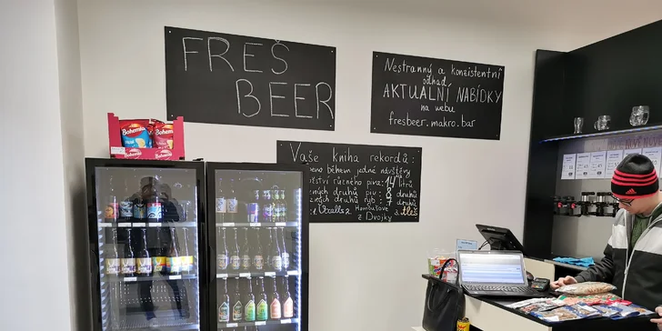 Otevřený voucher na 250 či 500 Kč na jakékoliv točené pivo či nealko z pivotéky Freš Beer